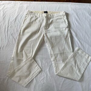 J. Crew Men Cream Stretch Pants Size 33/32